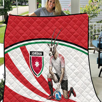 Jordan Football Oryx Mascot Quilt Patriotic Diagonal Stripe Athletic Graphic
