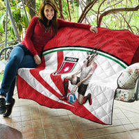 Jordan Football Oryx Mascot Quilt Patriotic Diagonal Stripe Athletic Graphic