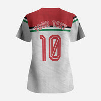 Personalized Jordan Football Oryx Mascot Scrub Top Patriotic Diagonal Stripe Athletic Graphic