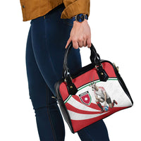 Jordan Football Oryx Mascot Shoulder Handbag Patriotic Diagonal Stripe Athletic Graphic
