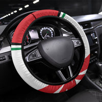 Jordan Football Oryx Mascot Steering Wheel Cover Patriotic Diagonal Stripe Athletic Graphic