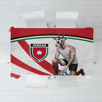 Jordan Football Oryx Mascot Tablecloth Patriotic Diagonal Stripe Athletic Graphic