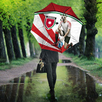 Jordan Football Oryx Mascot Umbrella Patriotic Diagonal Stripe Athletic Graphic