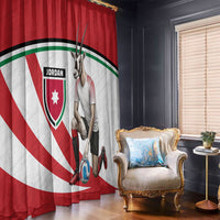 Jordan Football Oryx Mascot Window Curtain Patriotic Diagonal Stripe Athletic Graphic