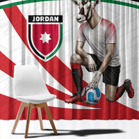 Jordan Football Oryx Mascot Window Curtain Patriotic Diagonal Stripe Athletic Graphic