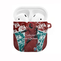 Portugal Football AirPods Case Selecao das Quinas Rooster Mascot Ornate Marble Swirl
