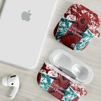 Portugal Football AirPods Case Selecao das Quinas Rooster Mascot Ornate Marble Swirl