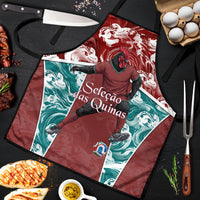 Portugal Football Apron Selecao das Quinas Rooster Mascot Ornate Marble Swirl