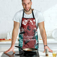 Portugal Football Apron Selecao das Quinas Rooster Mascot Ornate Marble Swirl