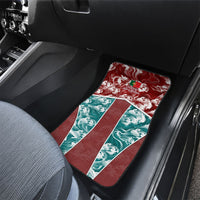 Portugal Football Car Mats Selecao das Quinas Rooster Mascot Ornate Marble Swirl