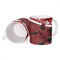 Portugal Football Ceramic Mug Selecao das Quinas Rooster Mascot Ornate Marble Swirl