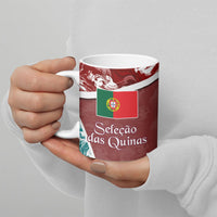 Portugal Football Ceramic Mug Selecao das Quinas Rooster Mascot Ornate Marble Swirl