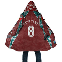 Personalized Portugal Football Cloak Selecao das Quinas Rooster Mascot Ornate Marble Swirl
