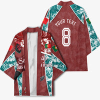 Personalized Portugal Football Kimono Selecao das Quinas Rooster Mascot Ornate Marble Swirl