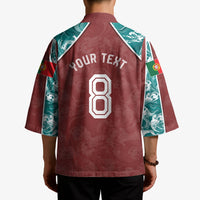 Personalized Portugal Football Kimono Selecao das Quinas Rooster Mascot Ornate Marble Swirl