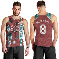 Personalized Portugal Football Men Tank Top Selecao das Quinas Rooster Mascot Ornate Marble Swirl