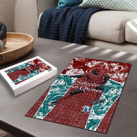 Portugal Football Puzzle Selecao das Quinas Rooster Mascot Ornate Marble Swirl