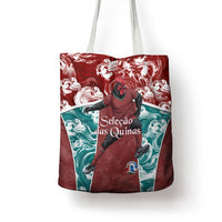 Portugal Football Tote Bag Selecao das Quinas Rooster Mascot Ornate Marble Swirl