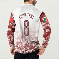 Personalized Portugal Football Selecao das Quinas Button Sweatshirt Rooster Mascot Patriotic Ornate