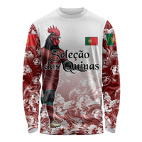 Personalized Portugal Football Selecao das Quinas Long Sleeve Shirt Rooster Mascot Patriotic Ornate