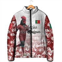 Personalized Portugal Football Selecao das Quinas Padded Jacket Rooster Mascot Patriotic Ornate