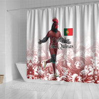 Portugal Football Selecao das Quinas Shower Curtain Rooster Mascot Patriotic Ornate
