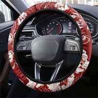 Portugal Football Selecao das Quinas Steering Wheel Cover Rooster Mascot Patriotic Ornate