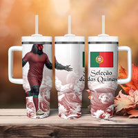 Portugal Football Selecao das Quinas Tumbler With Handle Rooster Mascot Patriotic Ornate