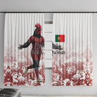Portugal Football Selecao das Quinas Window Curtain Rooster Mascot Patriotic Ornate