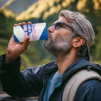 Scotland 4 in 1 Can Cooler Tumbler with Blue Saltire Flag with Thistle Flowers Highland Landscape and Land of Thistle and Stone - Wonder Print Shop