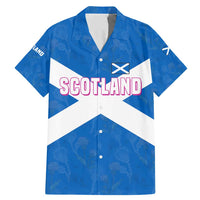 Scotland Family Matching Mermaid Dress and Hawaiian Shirt with Blue Saltire Flag with Thistle Flowers Highland Landscape and Land of Thistle and Stone - Wonder Print Shop