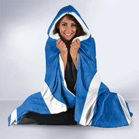 Scotland Hooded Blanket with Blue Saltire Flag with Thistle Flowers Highland Landscape and Land of Thistle and Stone - Wonder Print Shop