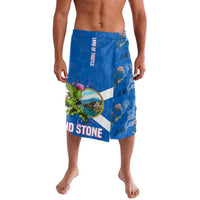 Scotland Lavalava with Blue Saltire Flag with Thistle Flowers Highland Landscape and Land of Thistle and Stone - Wonder Print Shop