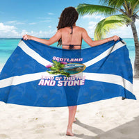 Scotland Sarong with Blue Saltire Flag with Thistle Flowers Highland Landscape and Land of Thistle and Stone - Wonder Print Shop