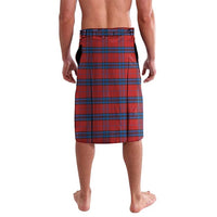Scotland Lavalava with Red Blue Tartan Pattern with Unicorn Illustration Saltire Flag and Where Tartan Meets Myth Quote Design - Wonder Print Shop