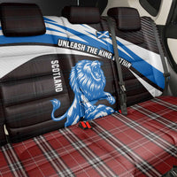 Scotland Lion Back Car Seat Cover with Blue and White Saltire and Tartan Pattern - Wonder Print Shop
