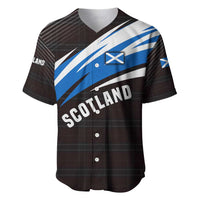 Scotland Lion Baseball Jersey with Blue and White Saltire and Tartan Pattern - Wonder Print Shop