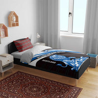 Scotland Lion Bedding Set with Blue and White Saltire and Tartan Pattern - Wonder Print Shop