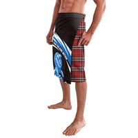 Scotland Lion Lavalava with Blue and White Saltire and Tartan Pattern - Wonder Print Shop