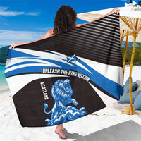 Scotland Lion Sarong with Blue and White Saltire and Tartan Pattern - Wonder Print Shop