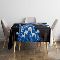 Scotland Lion Tablecloth with Blue and White Saltire and Tartan Pattern - Wonder Print Shop