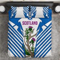 Scotland Thistle and Saltire Bedding Set with Blue and White National Design - Wonder Print Shop