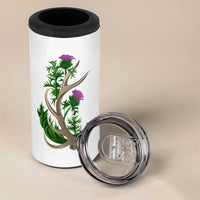 Scotland Thistle and Saltire 4 in 1 Can Cooler Tumbler with Blue and White National Design - Wonder Print Shop