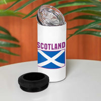 Scotland Thistle and Saltire 4 in 1 Can Cooler Tumbler with Blue and White National Design - Wonder Print Shop