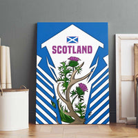Scotland Thistle and Saltire Canvas Wall Art with Blue and White National Design - Wonder Print Shop