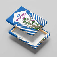 Scotland Thistle and Saltire Canvas Wall Art with Blue and White National Design - Wonder Print Shop