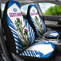 Scotland Thistle and Saltire Car Seat Cover with Blue and White National Design - Wonder Print Shop