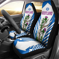 Scotland Thistle and Saltire Car Seat Cover with Blue and White National Design - Wonder Print Shop