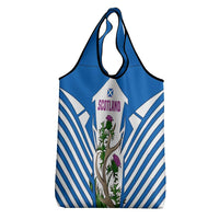 Scotland Thistle and Saltire Grocery Bag with Blue and White National Design - Wonder Print Shop
