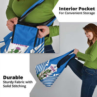Scotland Thistle and Saltire Grocery Bag with Blue and White National Design - Wonder Print Shop